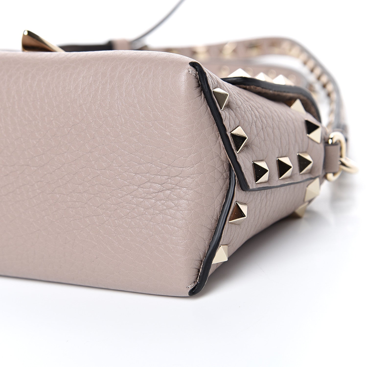 Valentino Garavani Pebbled Calfskin Mini Rockstud Crossbody Bag Poudre 8 of 8