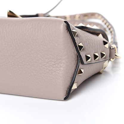 Valentino Garavani Pebbled Calfskin Mini Rockstud Crossbody Bag Poudre 8 of 8