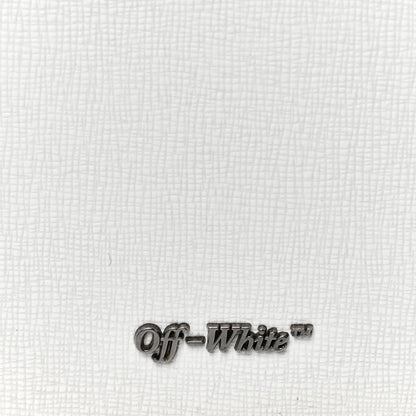 Off-White Saffiano Striped Diag Binder Flap Bag White Black 16 of 25