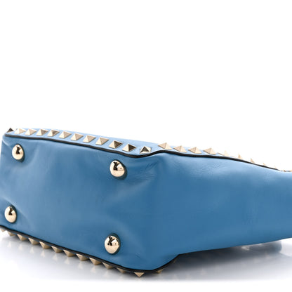 Valentino Garavani Vitello Mini Rockstud Tote Light Blue 9 of 11