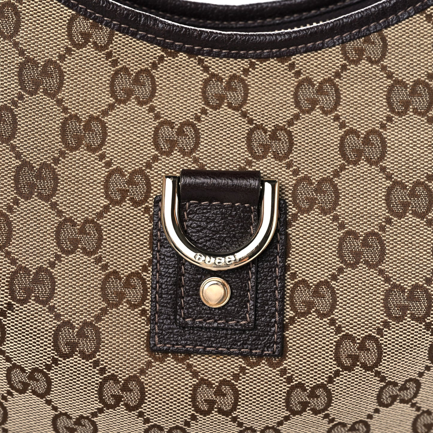 Monogram Large Abbey D Ring Hobo Dark Brown