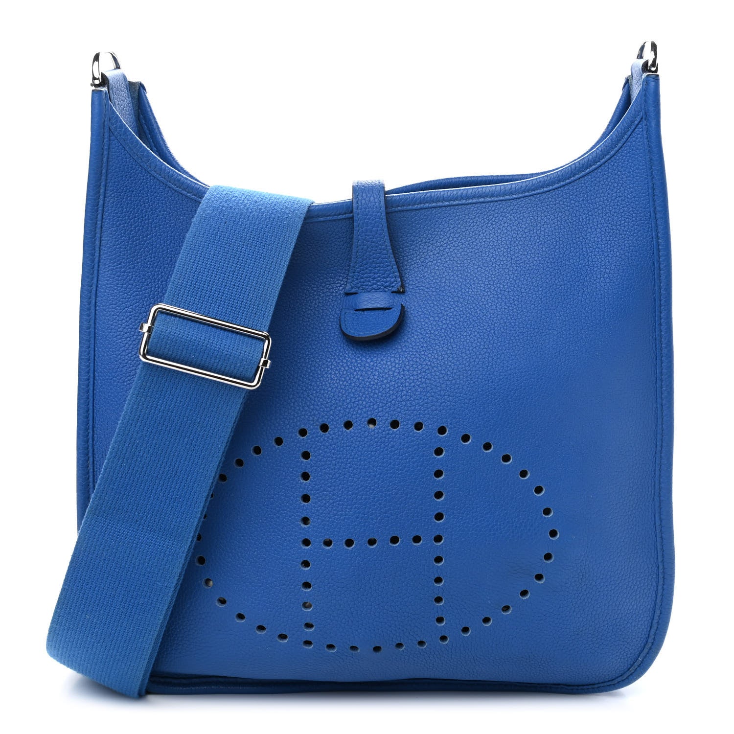 Hermes Taurillon Clemence Evelyne III PM Bleu Zellige 1 of 13