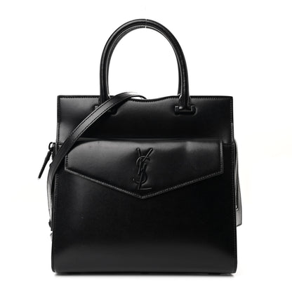 Saint Laurent Shiny Calfskin Small Uptown Tote Black 1 of 13