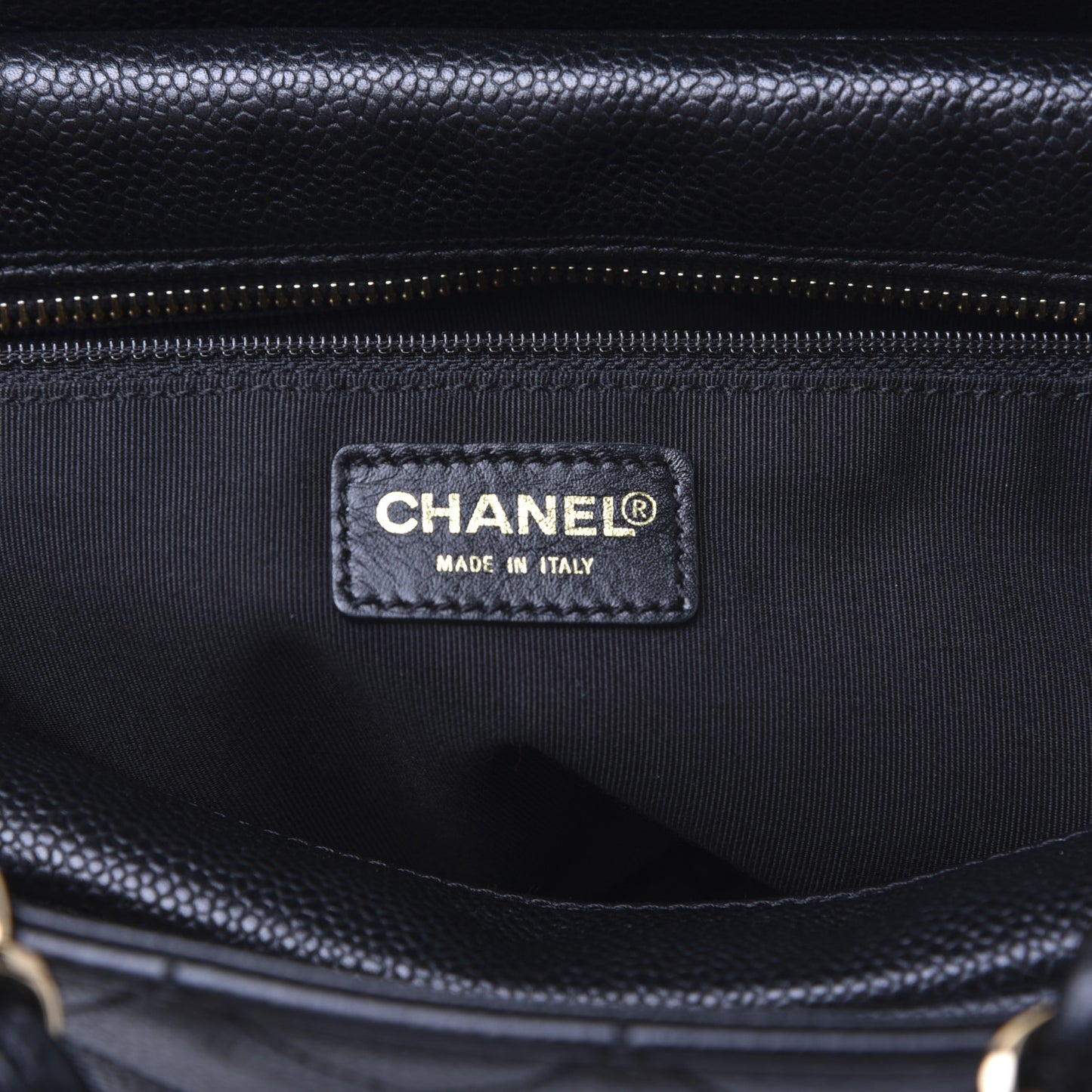 Caviar Quilted Petit Timeless Tote PTT Black