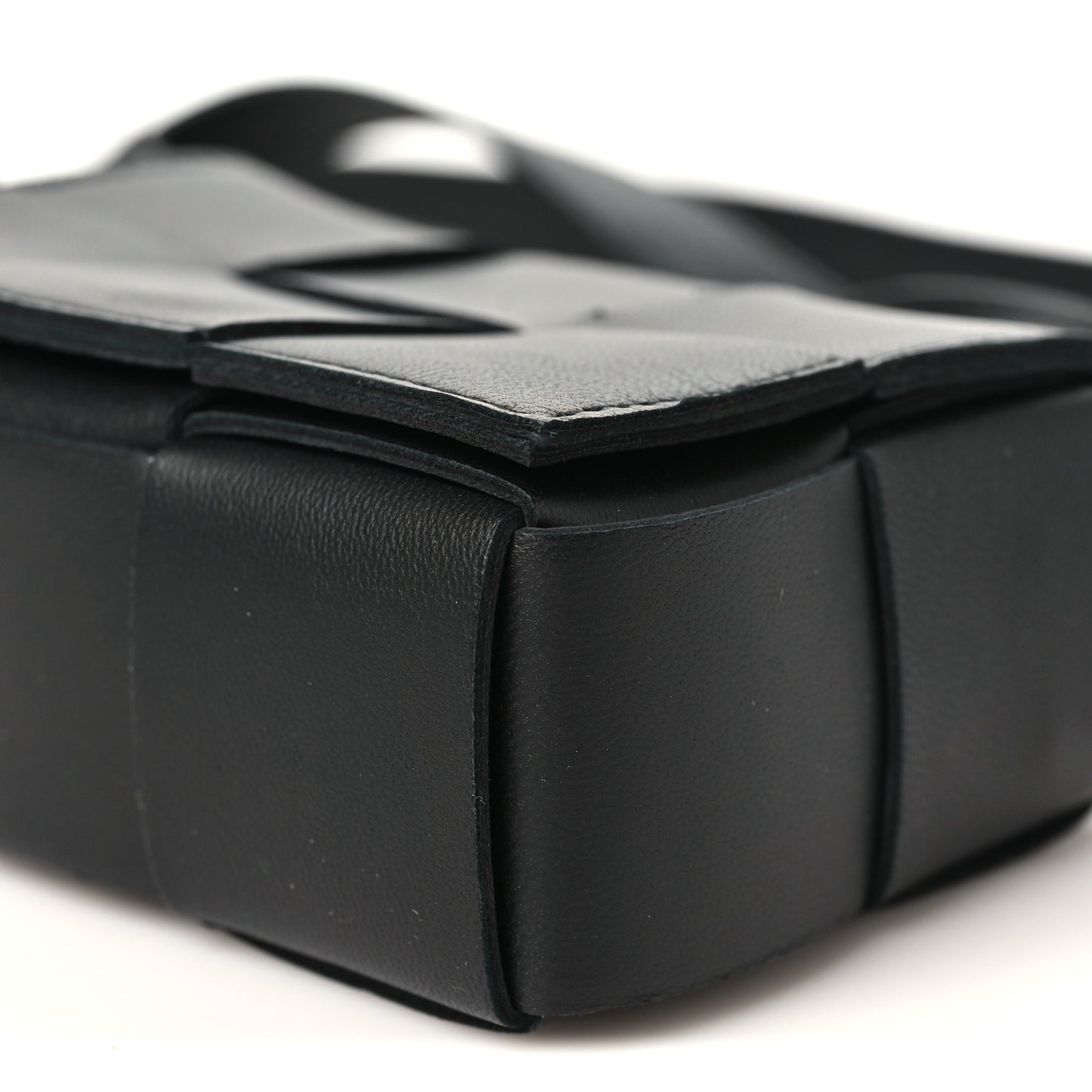 Lambskin Maxi Intreccio Candy Cassette Crossbody Bag Black