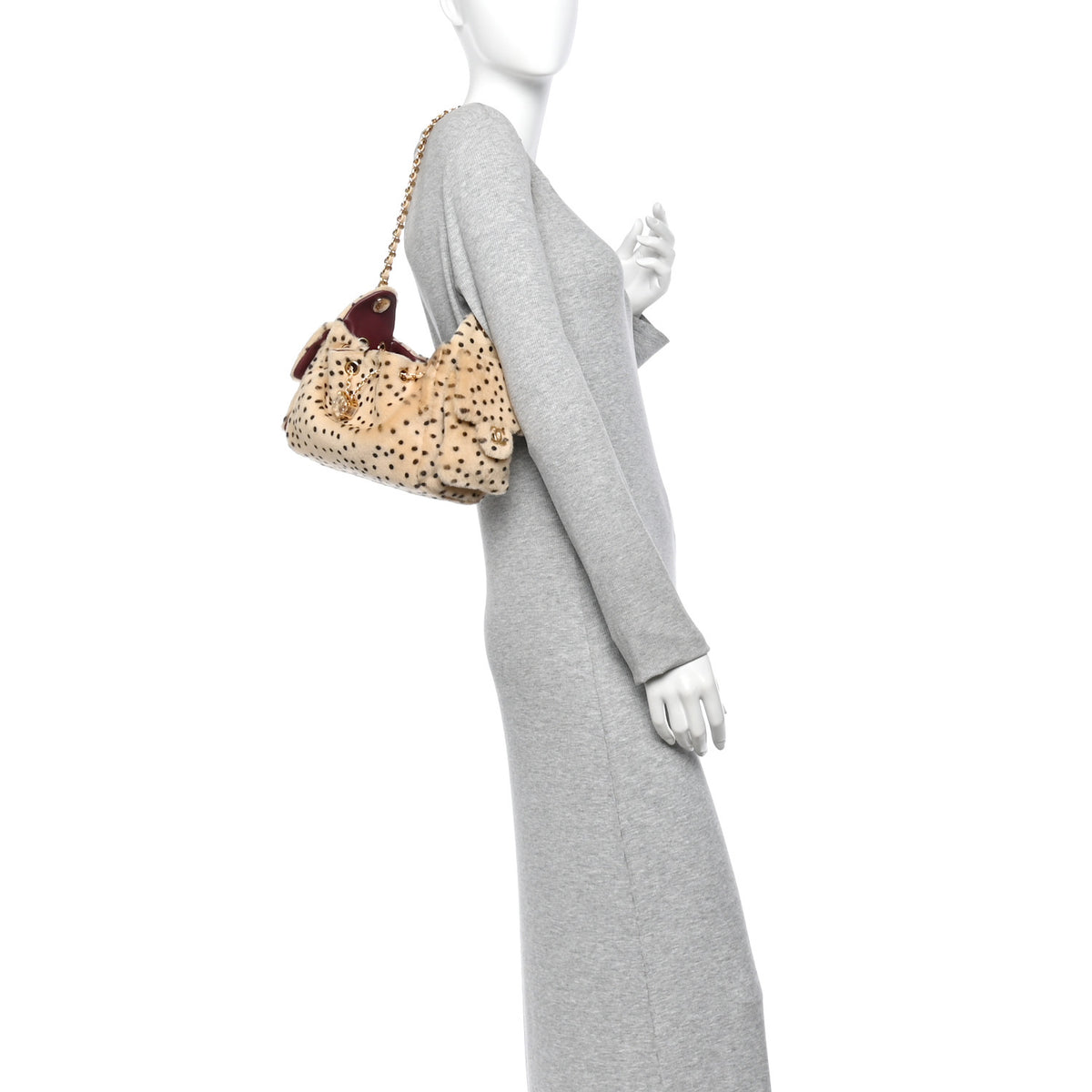 Pony Hair Mini Chanel 25 Handbag Beige Black
