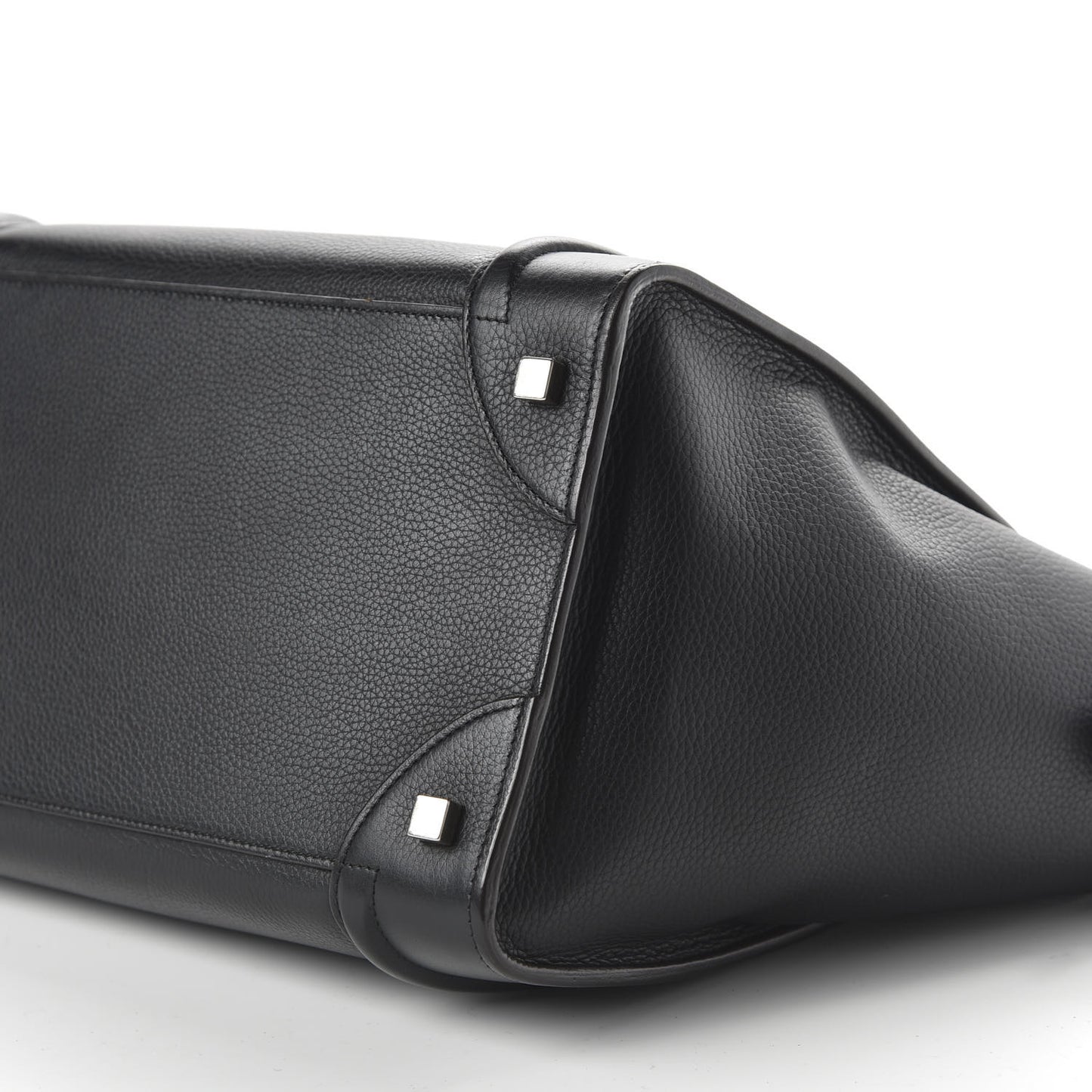 Drummed Calfskin Mini Luggage Black
