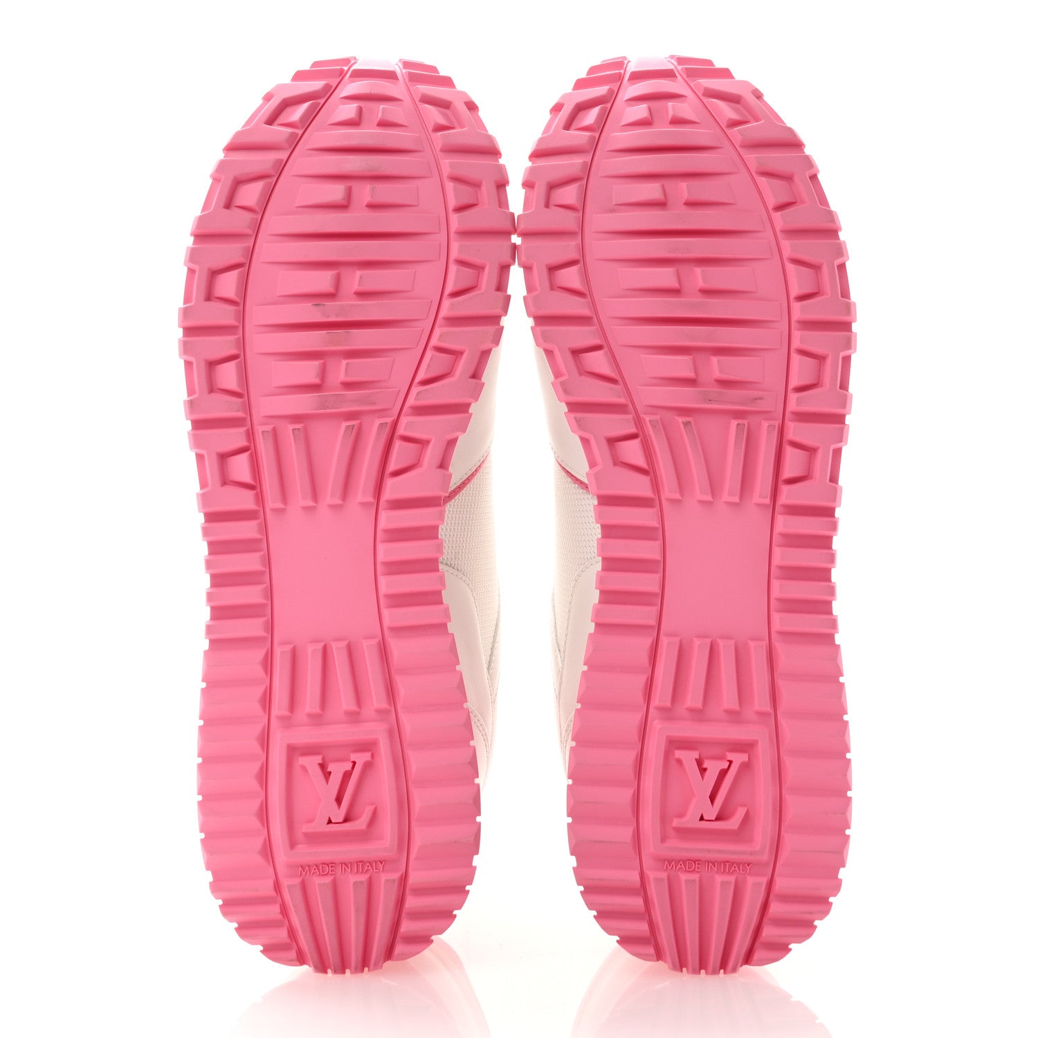 Louis Vuitton Calfskin Monogram Run Away Sneakers 38 White Pink 5 of 9