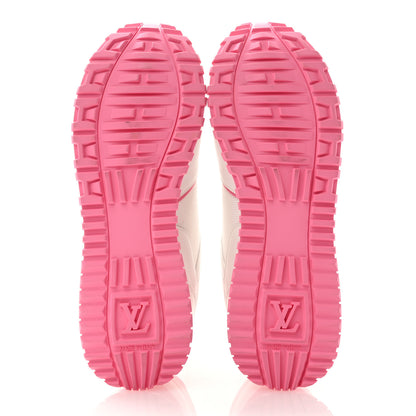 Louis Vuitton Calfskin Monogram Run Away Sneakers 38 White Pink 5 of 9