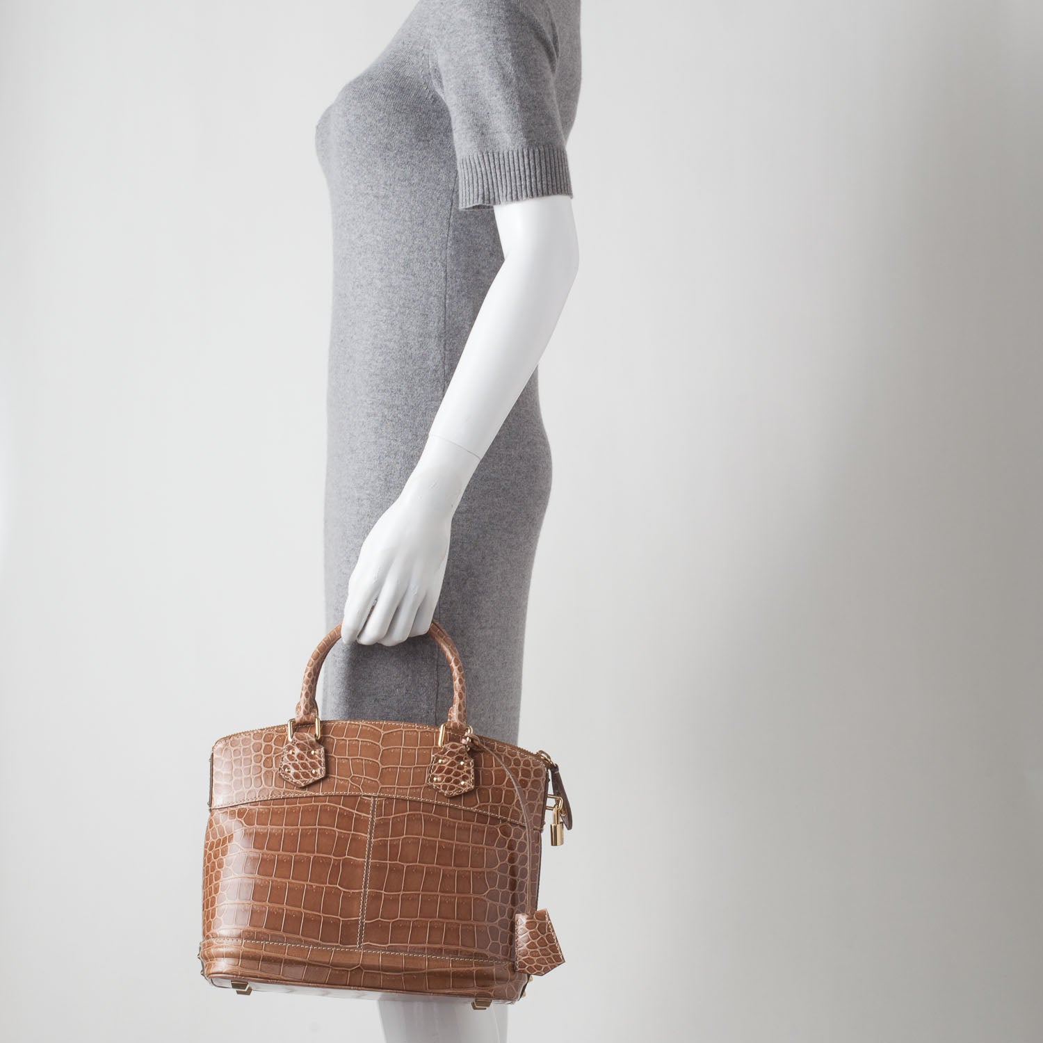 Louis Vuitton Alligator Lockit PM Beige 2 of 11