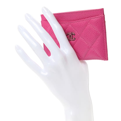 Chanel Caviar Quilted Card Holder Pink 2 of 8
