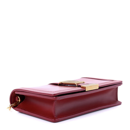 Versace Calfskin Greca Goddess Wallet On Chain Red 3 of 7
