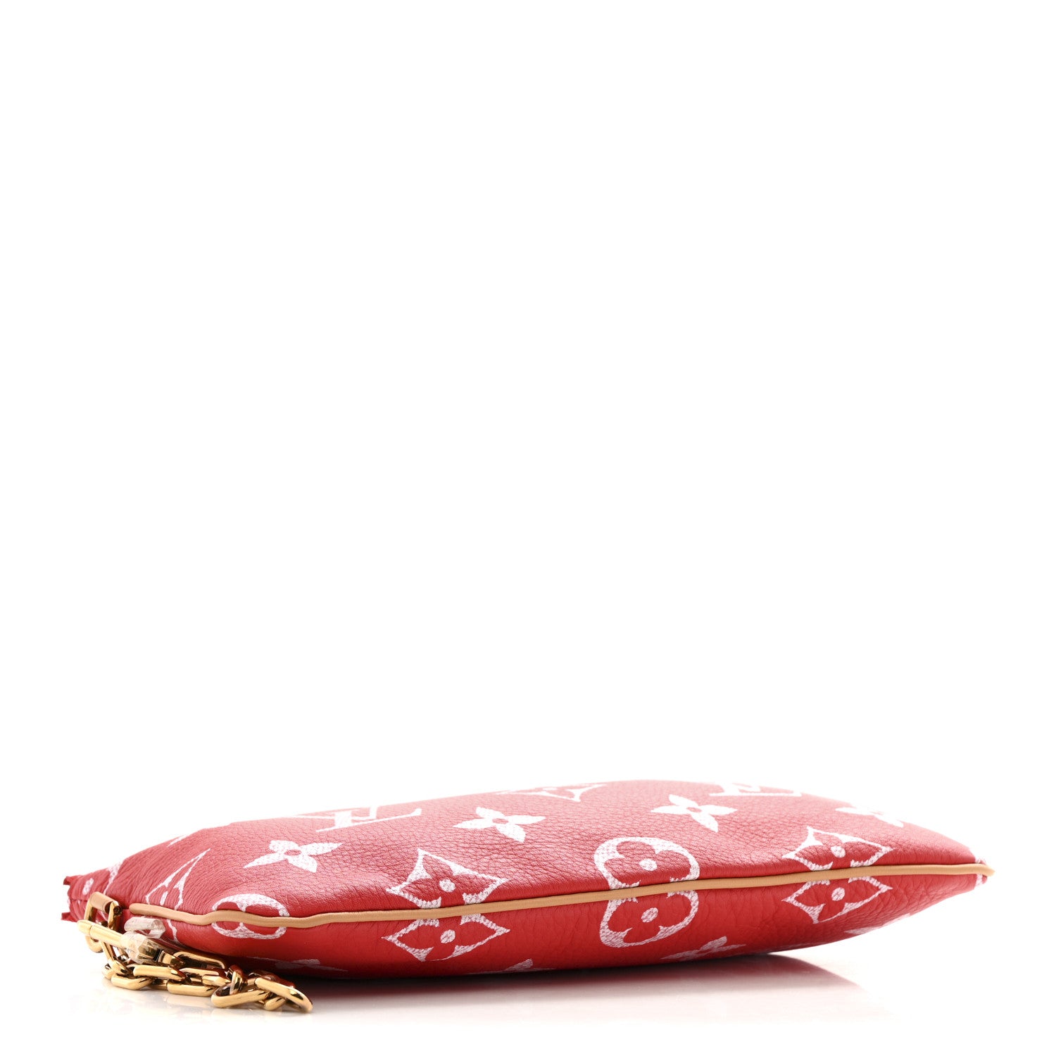 Louis Vuitton Calfskin Monogram Speedy P9 Bandouliere 50 Pochette Red 4 of 7