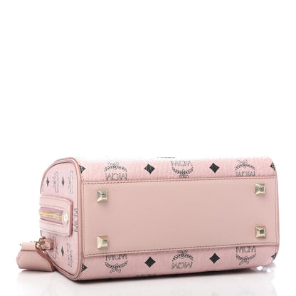 MCM Visetos Essential Boston Bag Pink 3 of 10