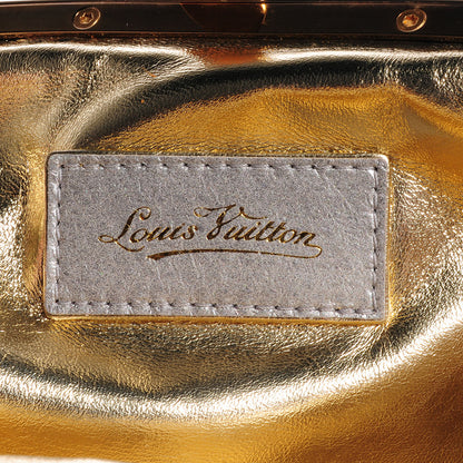 Louis Vuitton Satin Monogram Aumoniere Clutch Silver 6 of 7