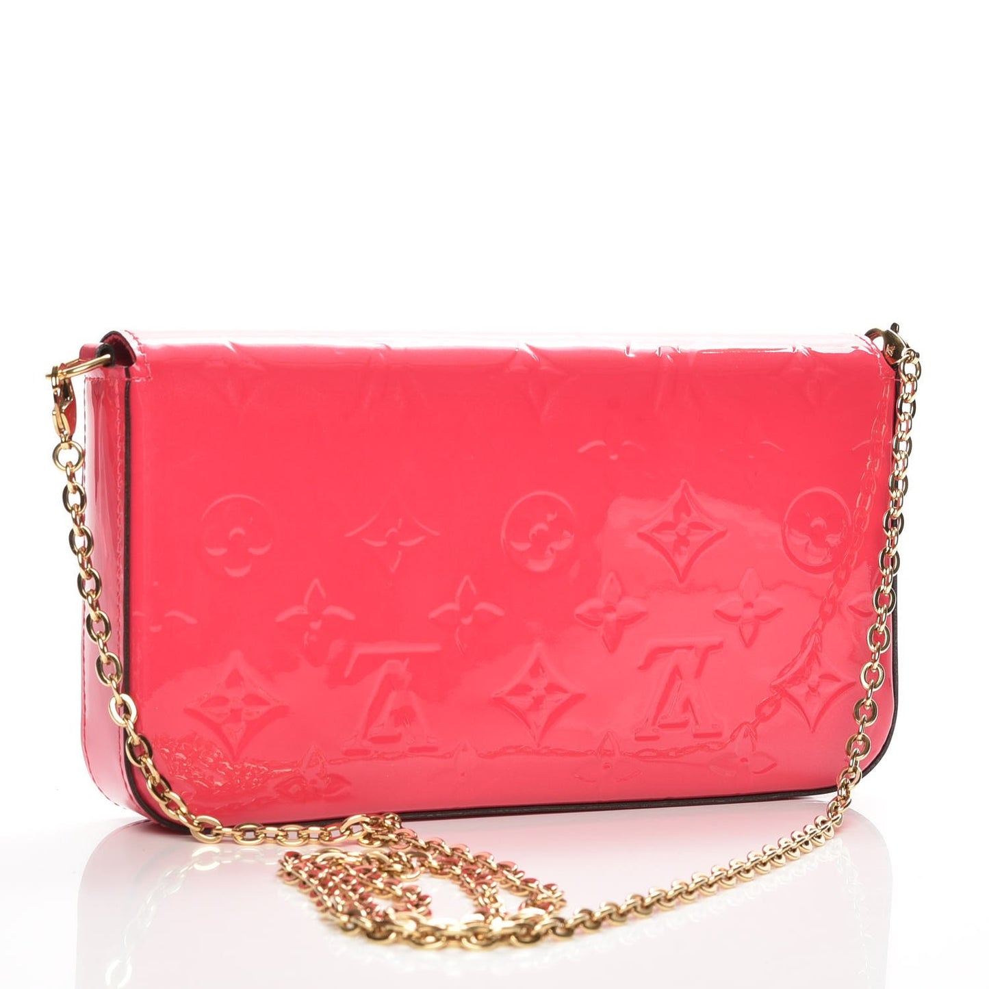 Vernis Felicie Pochette Chain Wallet Hot Pink