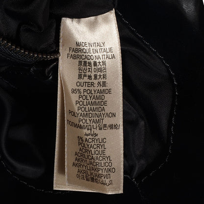 Burberry Nylon Beat Check Studded Hobo Black 7 of 9