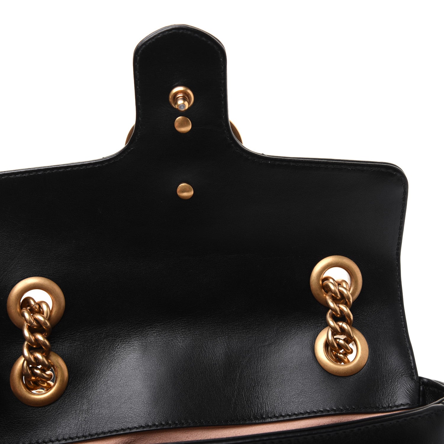 Gucci Calfskin Matelasse Mini GG Marmont Shoulder Bag Black 11 of 14
