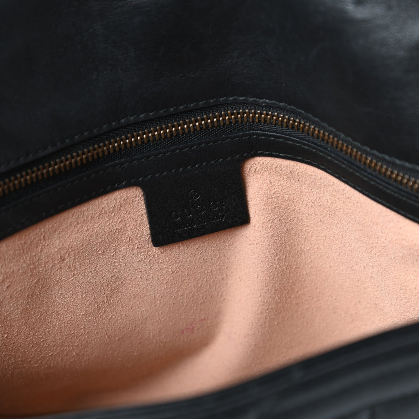 Calfskin Matelasse Studded Medium Pearly GG Marmont Shoulder Bag Black