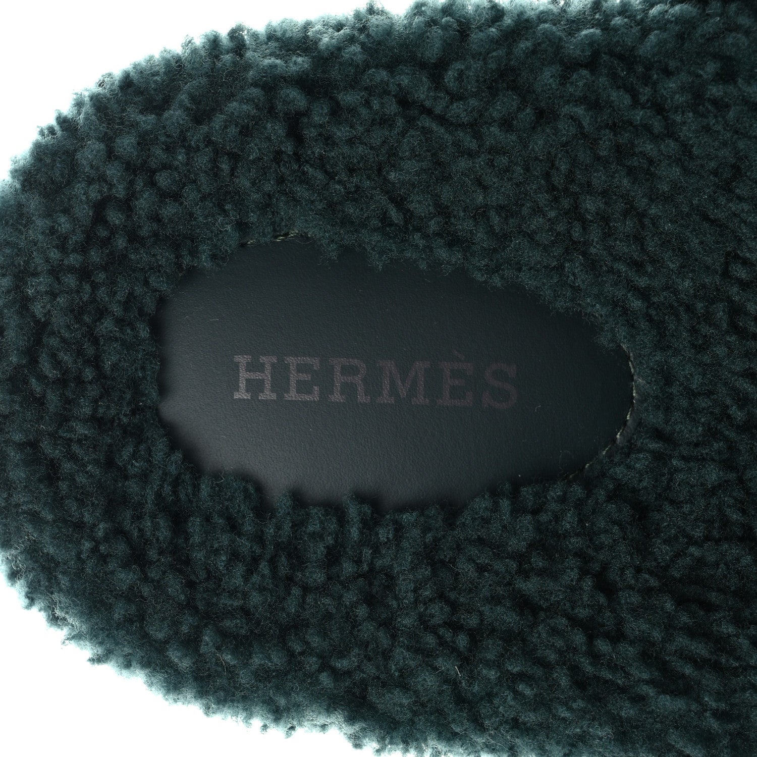 Hermes Woolskin Womens Chypre Sandals 40 Vert Anglais 7 of 8