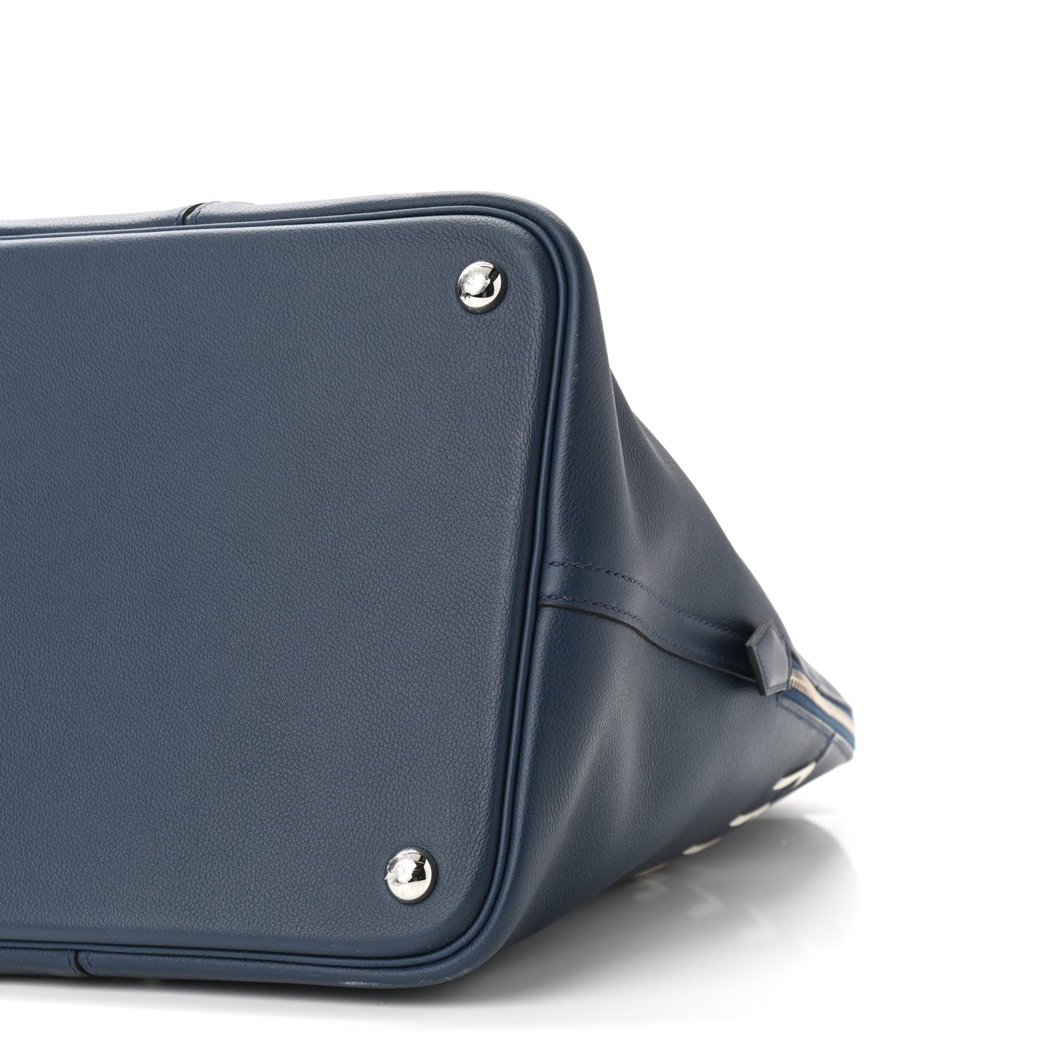 Hermes Evercolor 1923 Bolide 45 Baseball Bag Bleu De Malte Blanc 10 of 10