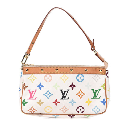 Louis Vuitton Monogram Multicolor Pochette Accessories White 1 of 13