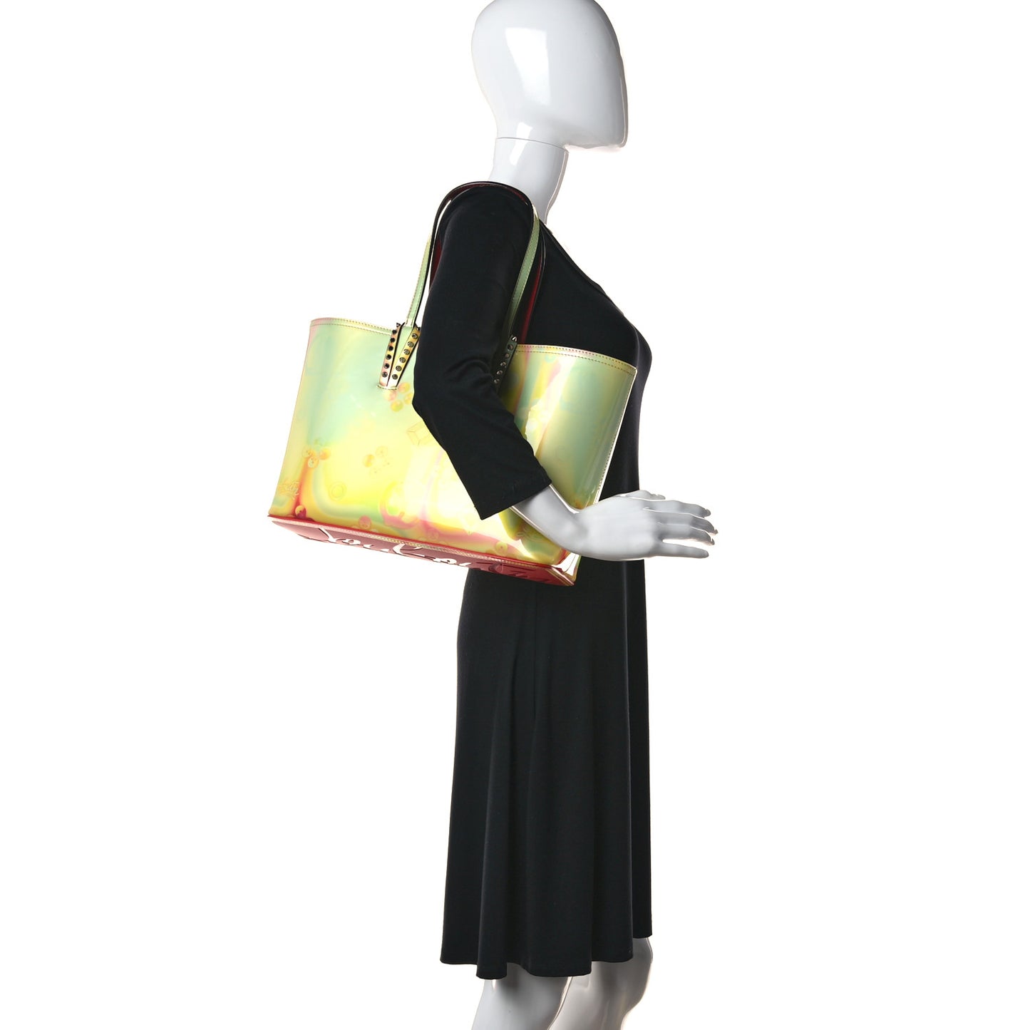 Patent Calfskin Loubinthesky Small Cabata Tote Multicolor