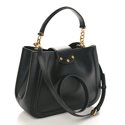 Dolce & Gabbana Smooth Calfskin Small DG Amore Satchel Bag Black 2 of 8