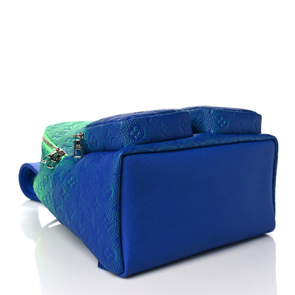 Louis Vuitton Taurillon Illusion Multipockets Backpack Bleu Vert 4 of 8
