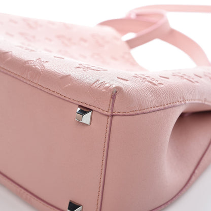 MCM Calfskin Ottomar Monogram Medium Sarah Hobo Pink Blush 9 of 11