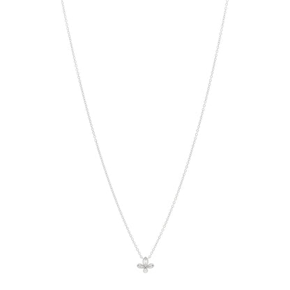 Tiffany Platinum Diamond Fleur de Lis Pendant Necklace 1 of 5