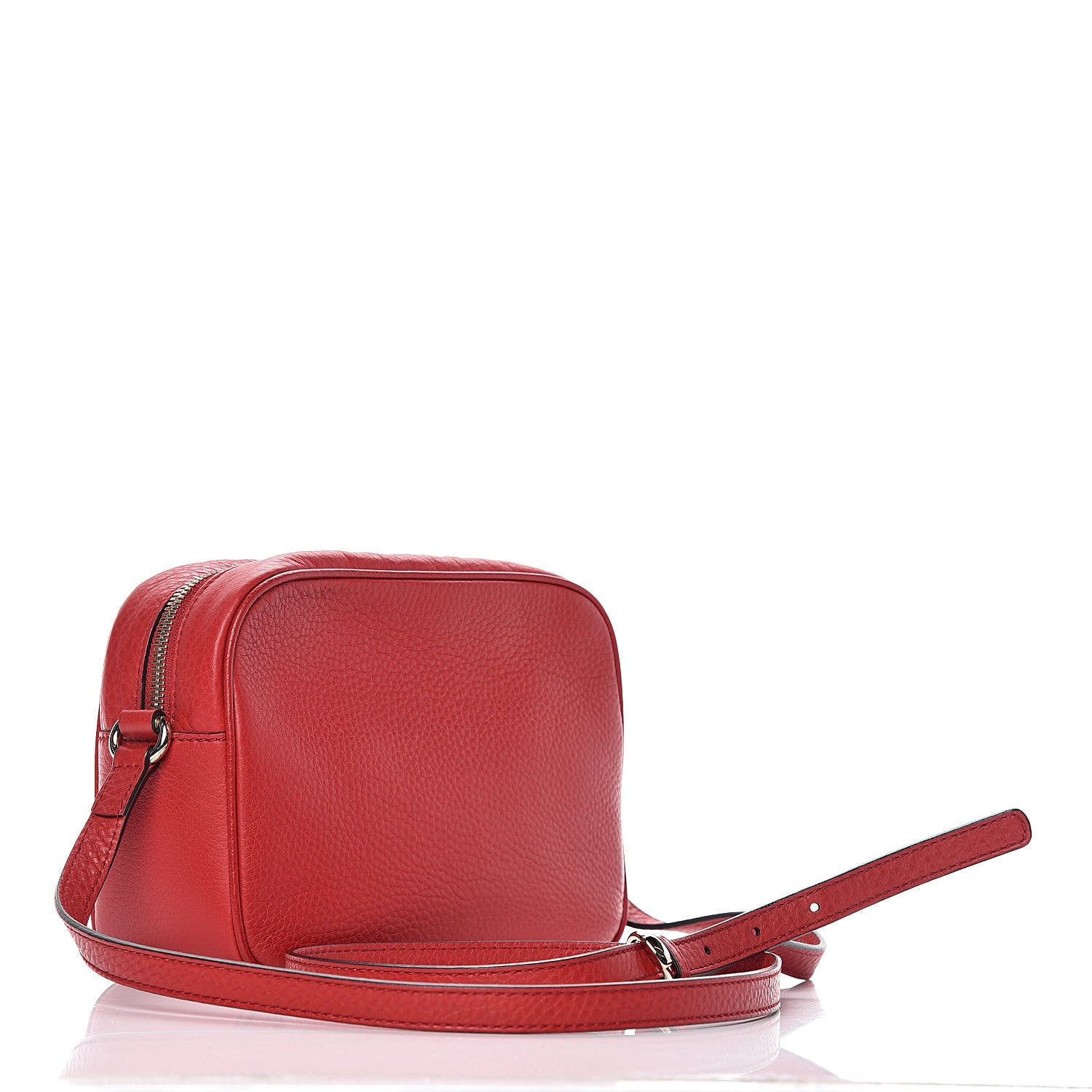 Gucci Pebbled Calfskin Small Soho Disco Bag Tabasco Red 3 of 11