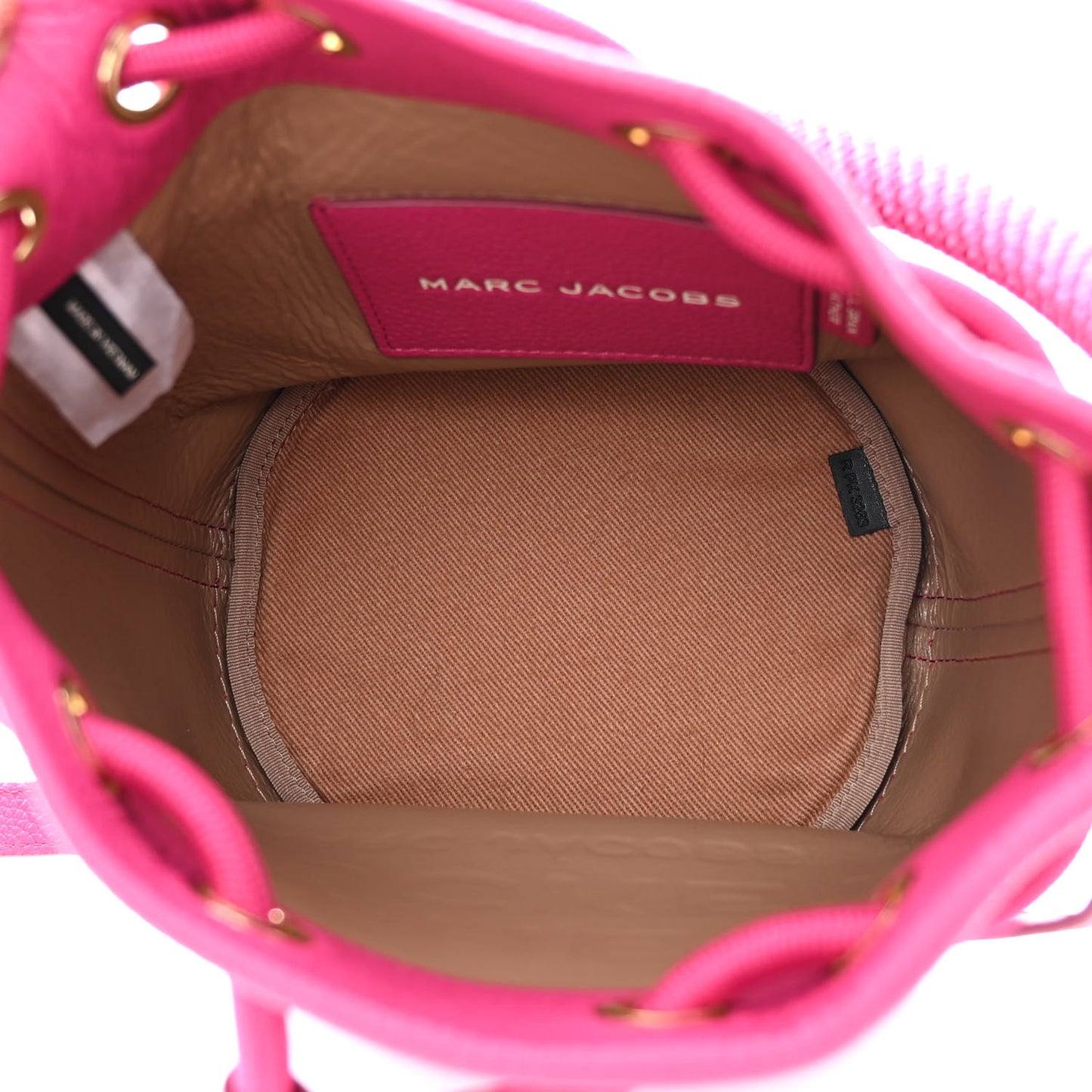 Grained Calfskin The Bucket Bag Lipstick Pink