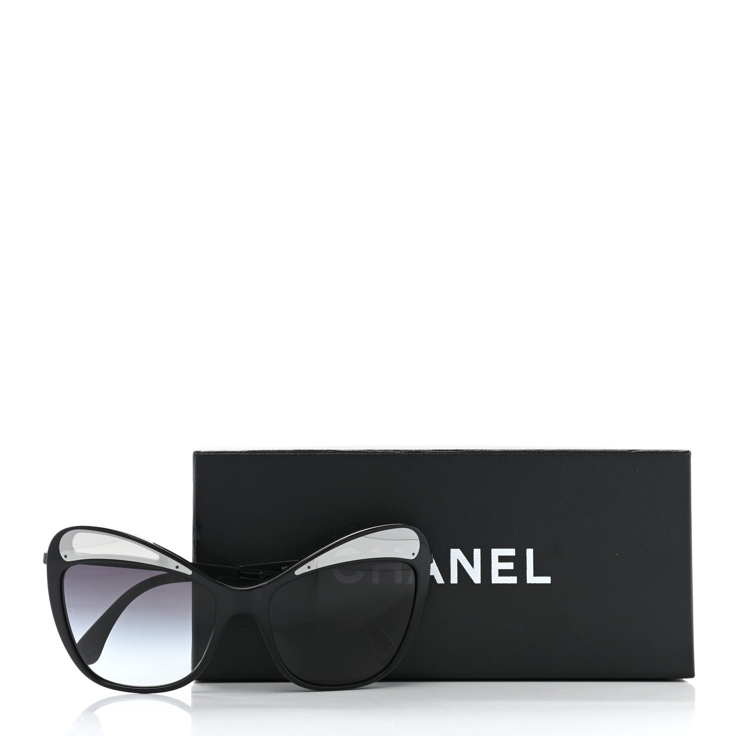 Chanel Acetate Butterfly Sunglasses 5377 Black Grey 7 of 7