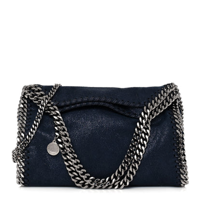 Stella McCartney Shaggy Deer Mini Falabella Fold Over Tote Navy 1 of 12