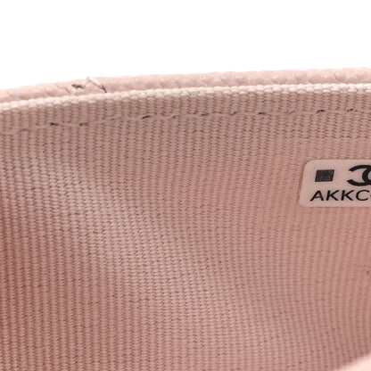 Chanel Caviar Quilted Enamel Crystal CC Flap Wallet Light Pink 8 of 11