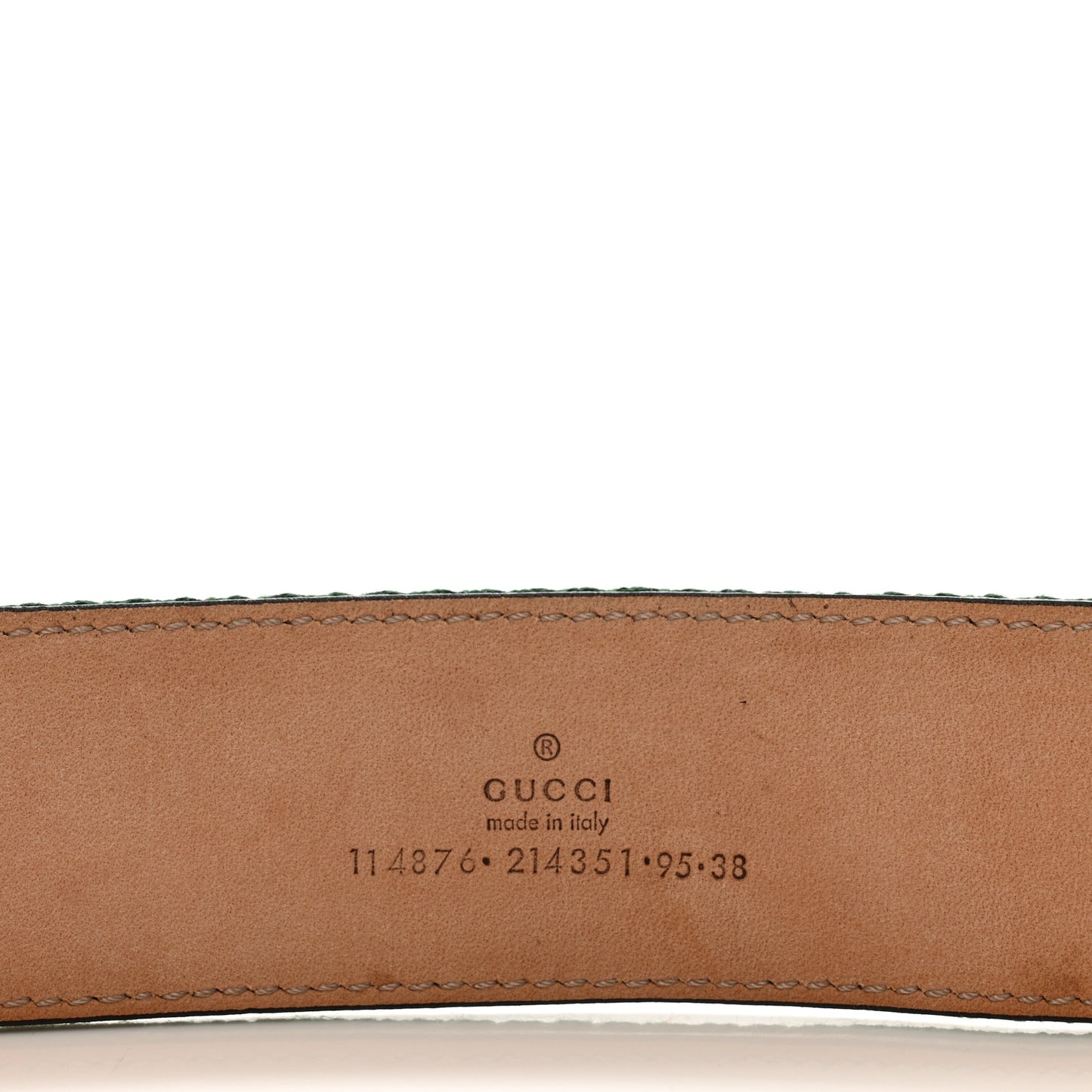 Calfskin Web Interlocking G Belt 95 38 Green Red