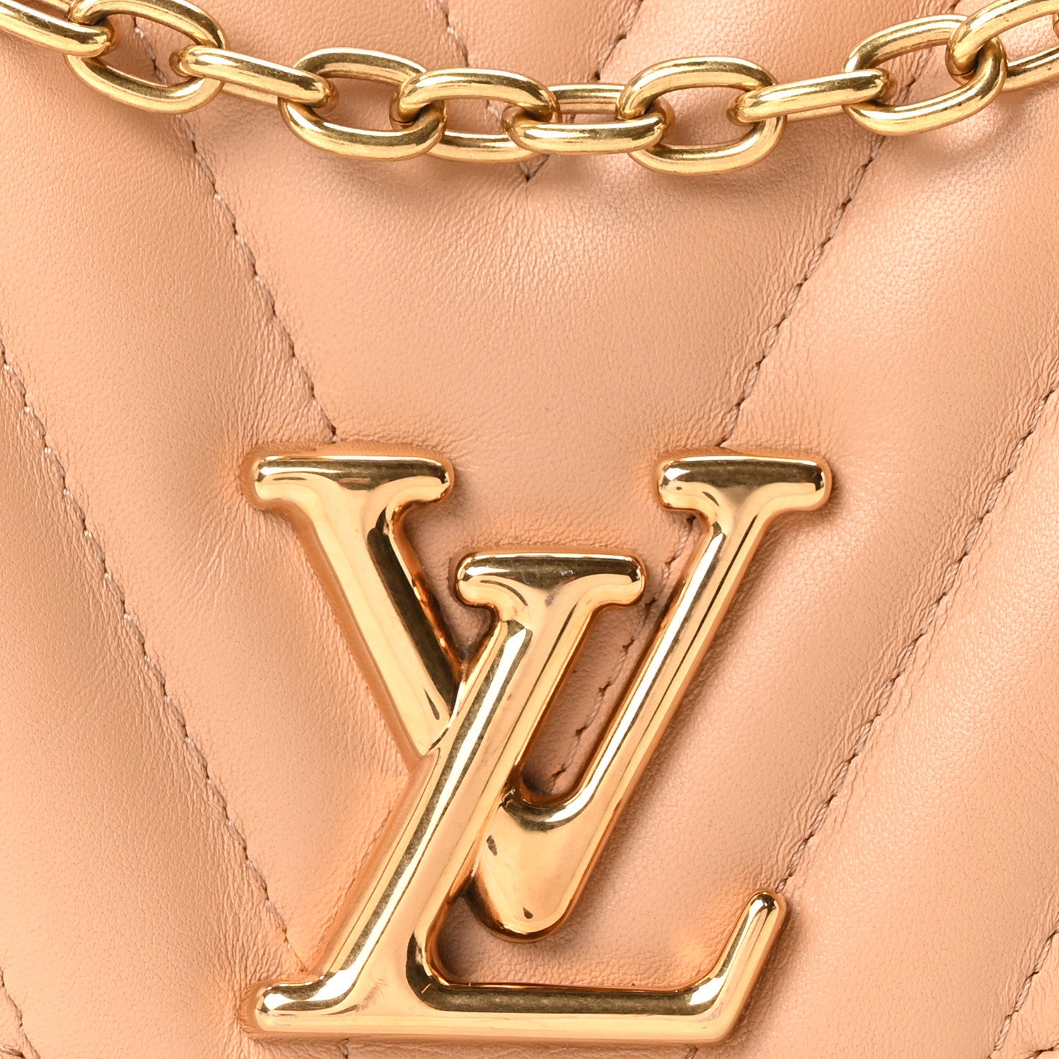 Louis Vuitton Calfskin LV New Wave Chain Bag Taupe Arizona 7 of 9