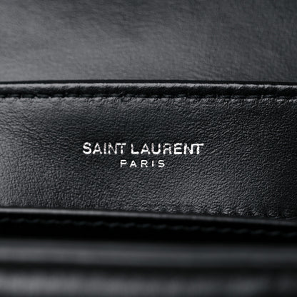 Saint Laurent Calfskin Y Quilted Monogram Toy Loulou Crossbody Bag Black 6 of 10