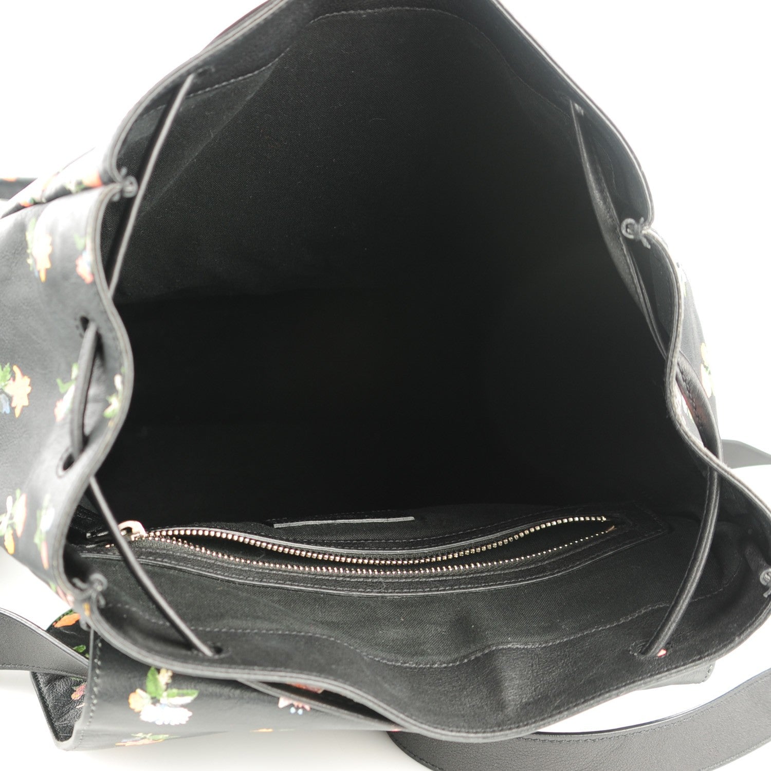 Saint Laurent Calfskin Prairie Flower Printed Festival Backpack Multicolor 5 of 9