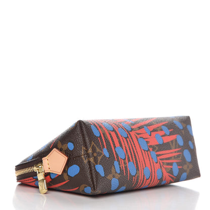Louis Vuitton Monogram Jungle Dots Cosmetic Pouch Coquelicot Denim 4 of 6