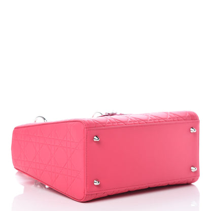Christian Dior Ultra Matte Calfskin Cannage Medium Lady Dior Pink 5 of 15