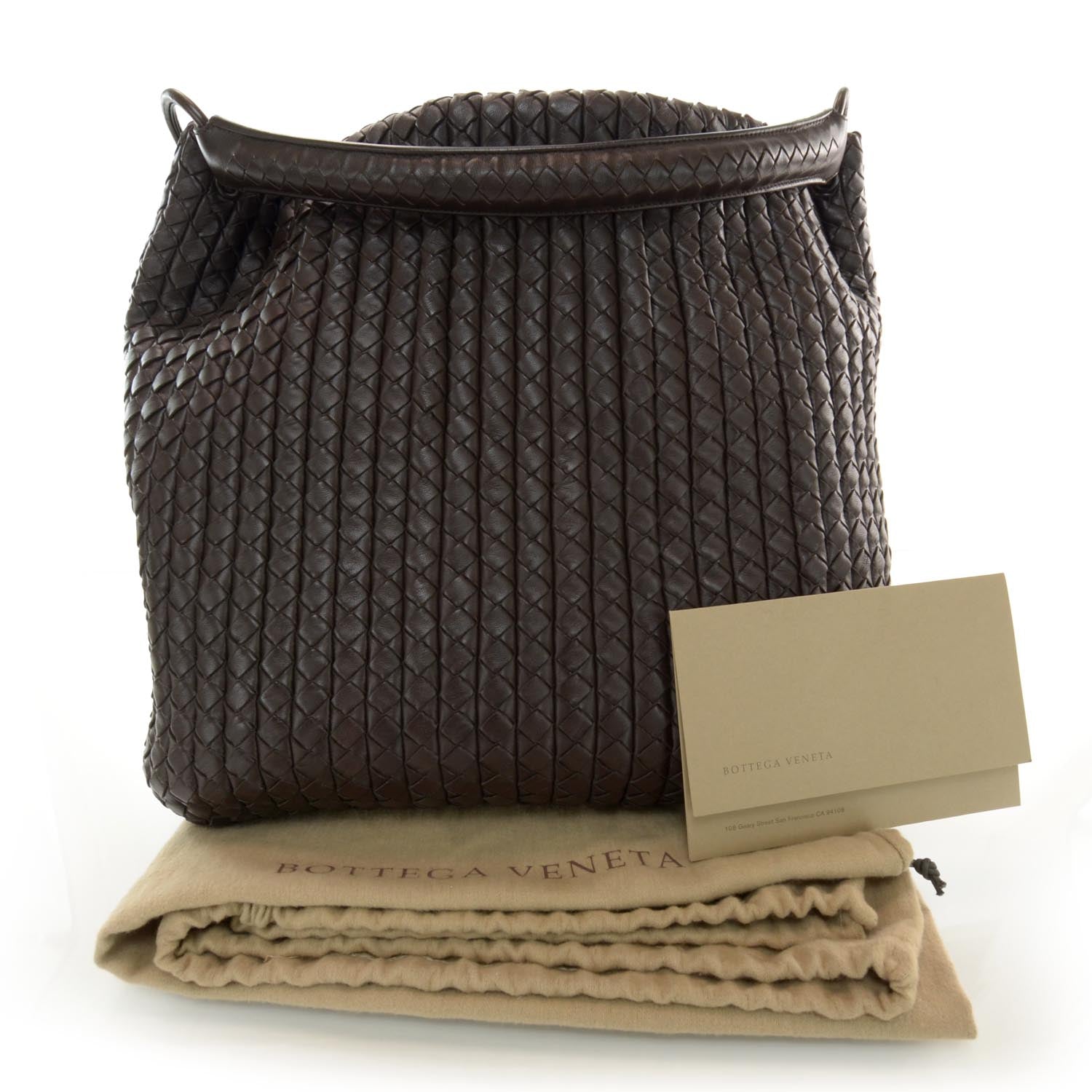 Bottega Veneta Nappa Intreccio Large Natte Hobo Ebano 3 of 7