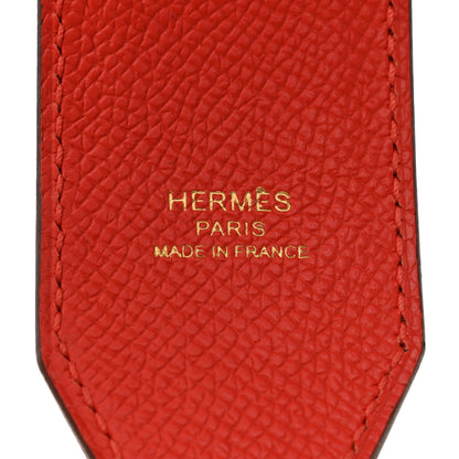 Hermes Epsom 40mm Tressage Shoulder Strap Capucine Celeste Rouge H 3 of 6