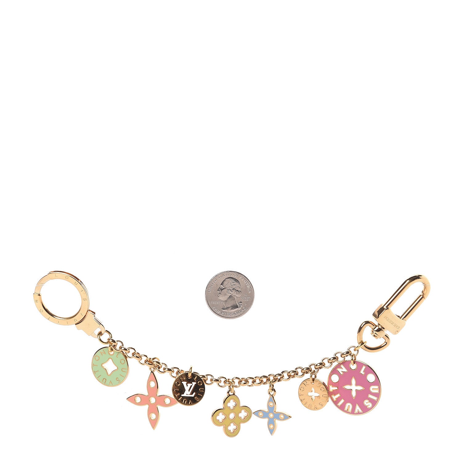 Louis Vuitton Enamel Looping Key Chain Bag Charm Multicolor 2 of 3