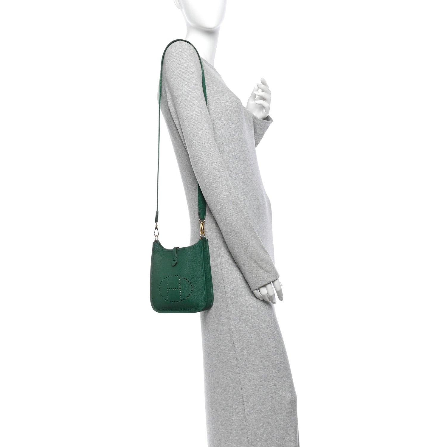 Hermes Taurillon Clemence Evelyne TPM Vert Vertigo 2 of 10