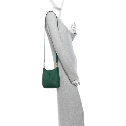 Hermes Taurillon Clemence Evelyne TPM Vert Vertigo 2 of 10