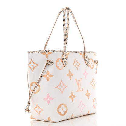 Louis Vuitton Monogram Giant By The Pool 2.0 Neverfull MM Beige 3 of 9