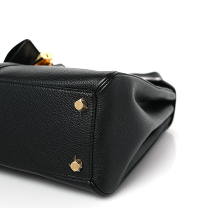 Celine Grained Calfskin Classique 16 Top Handle Bag Black 7 of 7