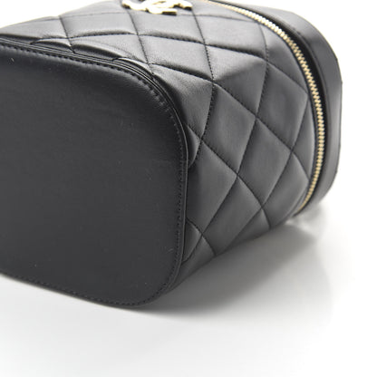 Chanel Lambskin Quilted Trendy Vanity Case Black 7 of 10